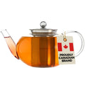 GROSCHE - Joliette Borosilicate Glass Teapot with Stainless Steel Infuser - 4 Cup Glass Teapot with Removable Strainer for Loose Leaf & Herbal Tea, Dishwasher Safe, Canadian Brand! 1250ml 42 fl. oz