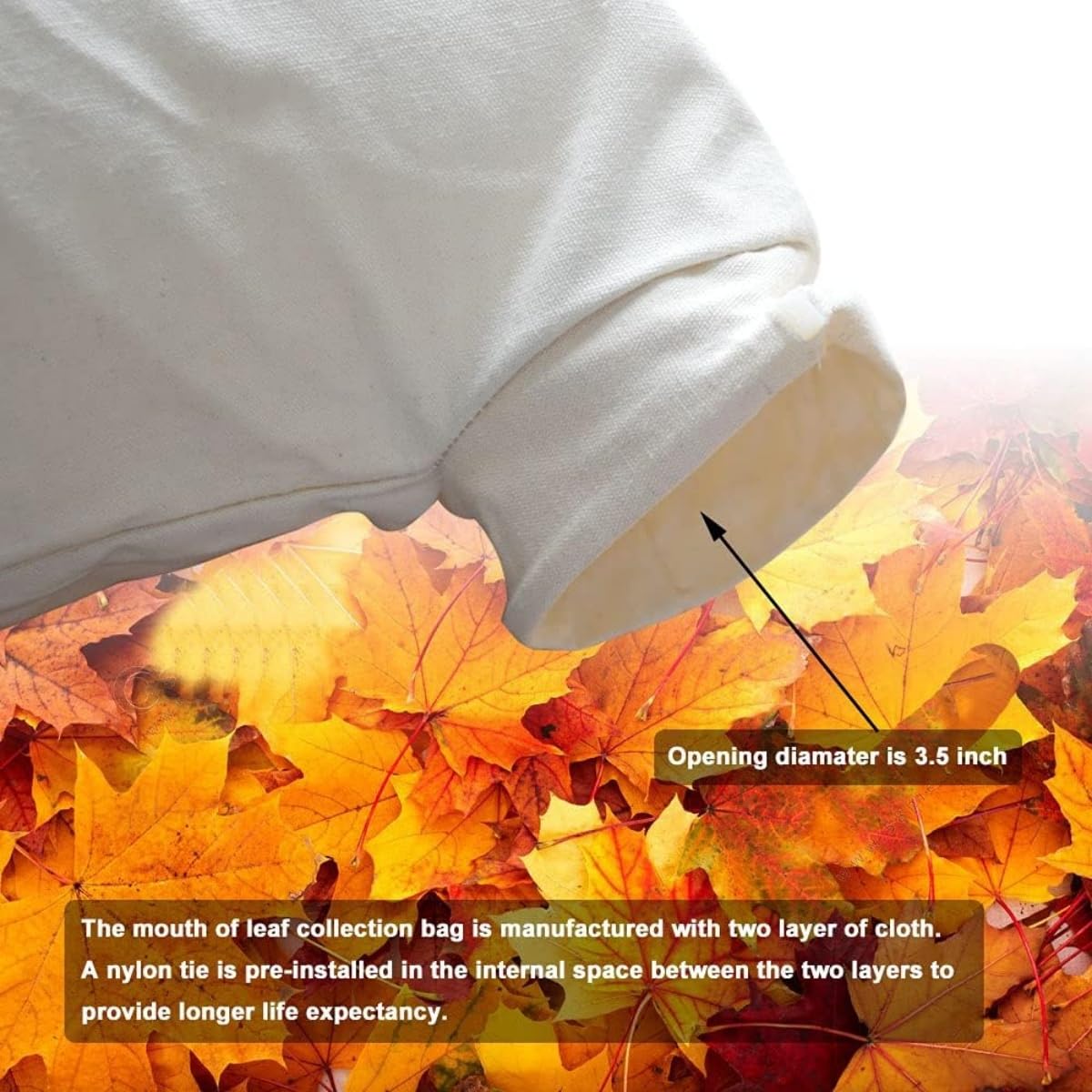 Universal Leaf Vacuum Blower Bag, Tear-Resistant Suitable for Most Blowers, Yard Waste Collection & Lawn Debris (XHYdamile Logo Keychain)