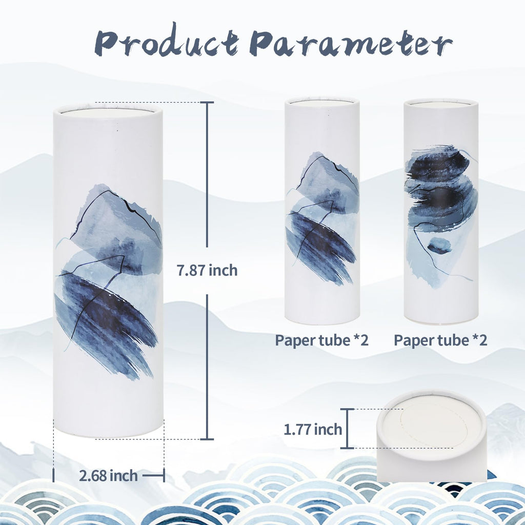 Car Tissue Holder With Facial Tissues 4PK - Cylinder Box Container for Cup Holder