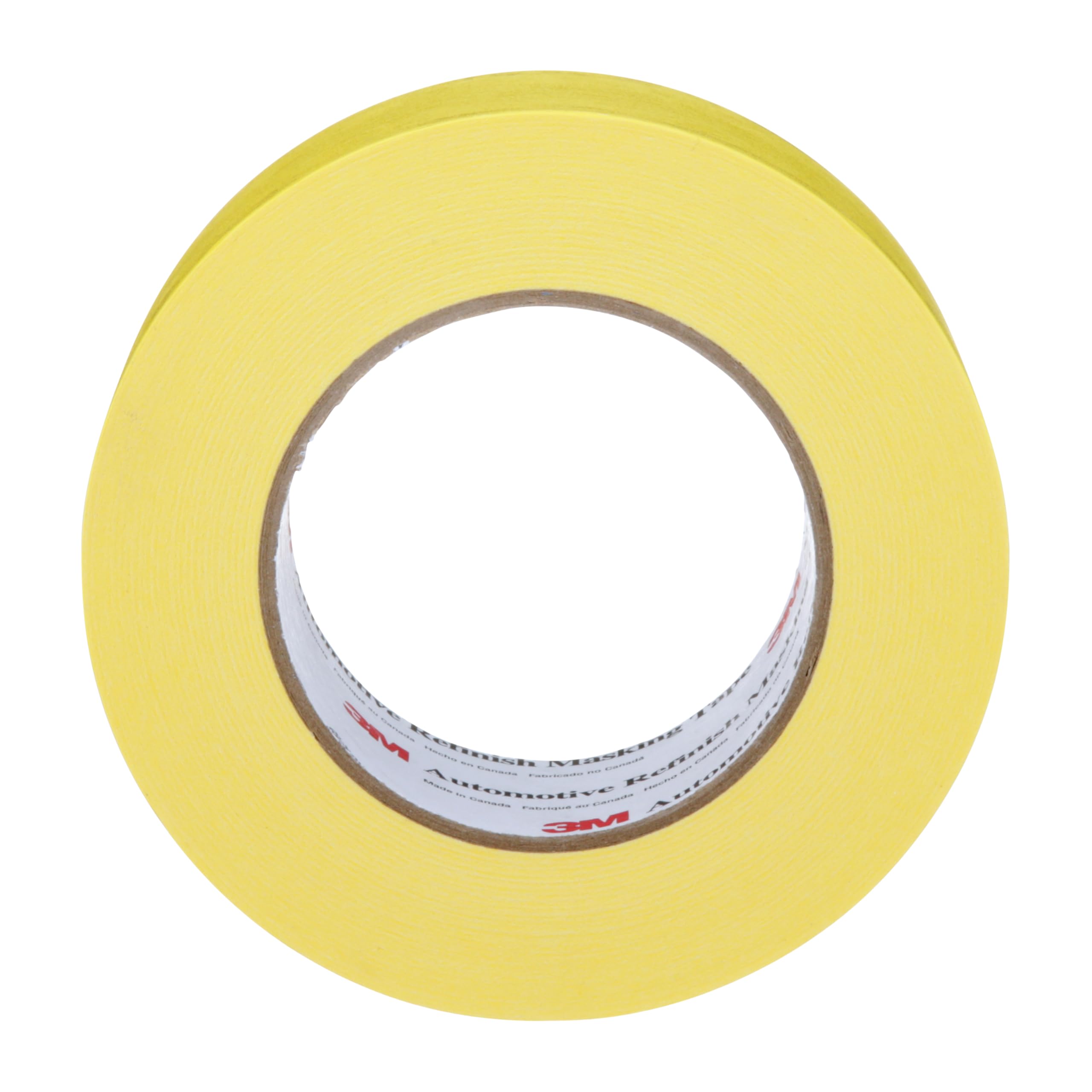 3M Automotive Refinish Masking Tape, 06656, 12.2 in x 180 ft (48 mm x 55 m), 1 Pack, Yellow