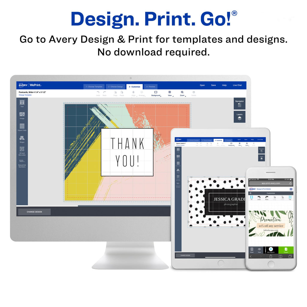 Avery 2 X 3.5in Ink Jet Business Cards (250 Cards) ( Matte Ivory)
