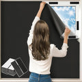 WOHOHOHO 100% Blackout Blinds Set for Bedroom, 59" x 118" Portable Black Out Curtains with 28 Velcros, Marker Pen 3M Measuring Tape for Blackout Window Film, Temporary Shades for Windows Coverings
