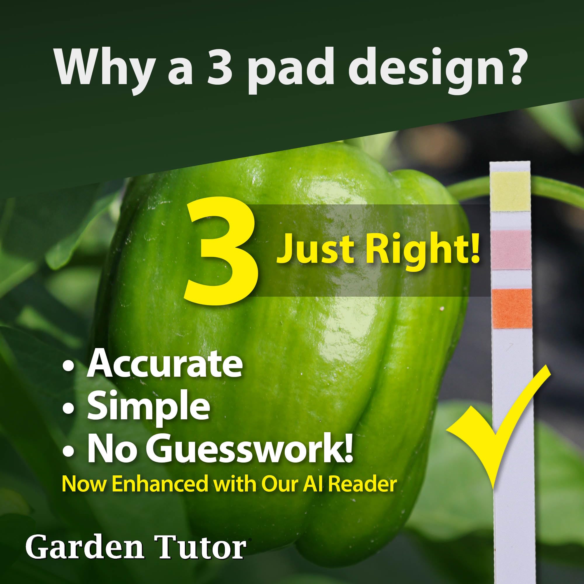 Garden Tutor Soil pH Test Kit (3.5-9 Range) | 100 Soil pH Test Strips