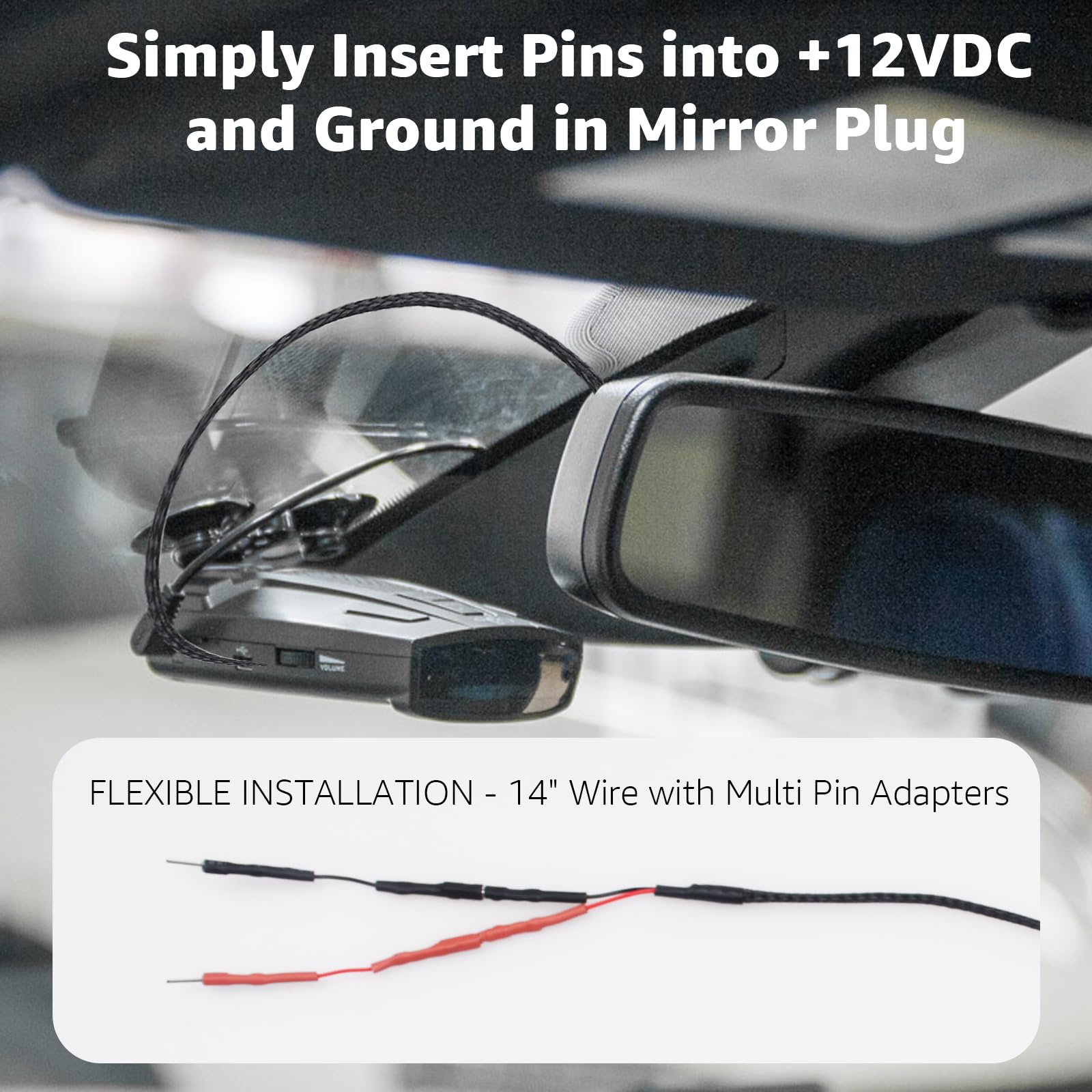 Sousery RJ11 Replacement Mirror Power Cable, Compatible with Uniden R1 R3 R4 R7 R8 Radar Detectors (4005201U) (1)