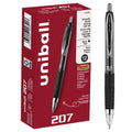 Uni-Ball 1790895 Signo 207 Retractable Gel Pen, Bold Point, Black Ink, 12-Count