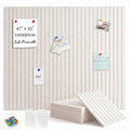 Acidea Large Cork Board Alternative, 120x90cm 12pcs Felt Wall Tiles with Safe Removable Adhesive Tabs and 50 Push Pins, Felt Cork Board for Home Office Wall Decor Tack Board, Light Beige ﻿