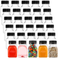 Dicunoy 30 Pack 4 OZ Plastic Juice Bottles with Lid, Mini Ginger Shot Bottles, Empty Small Drink Containers for Mini Fridge, Reusable Small Beverage Bottle for Juice, Smoothie, Milk, Cold Beverage