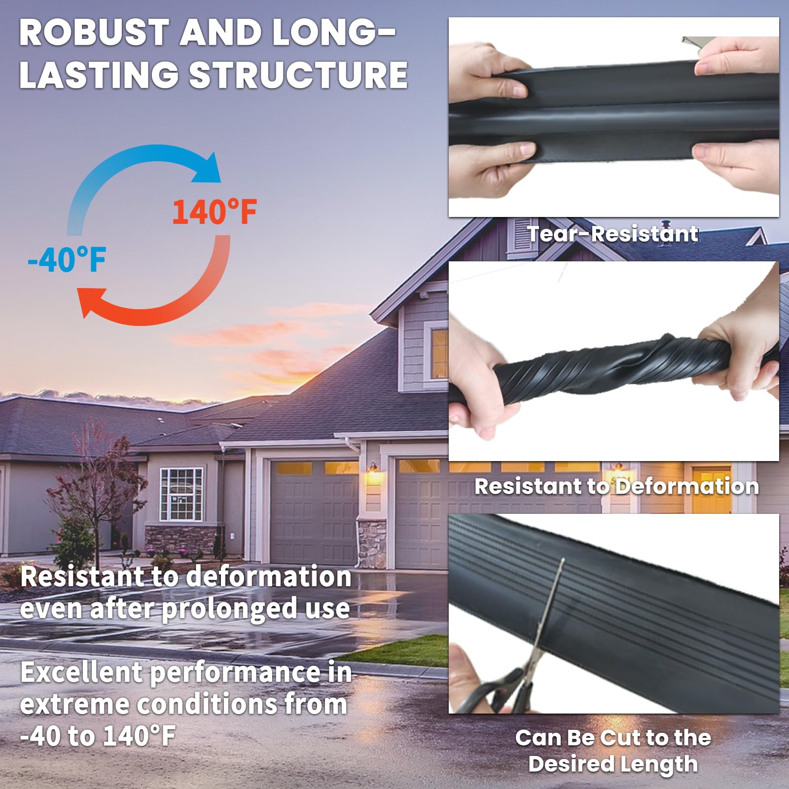 IVWNNN Garage Door Seal Bottom 5/16 Inch 16FT Garage Door Seal with T-End Prevent Drafts, Water & Dust (5/16 Inch, 16FT)