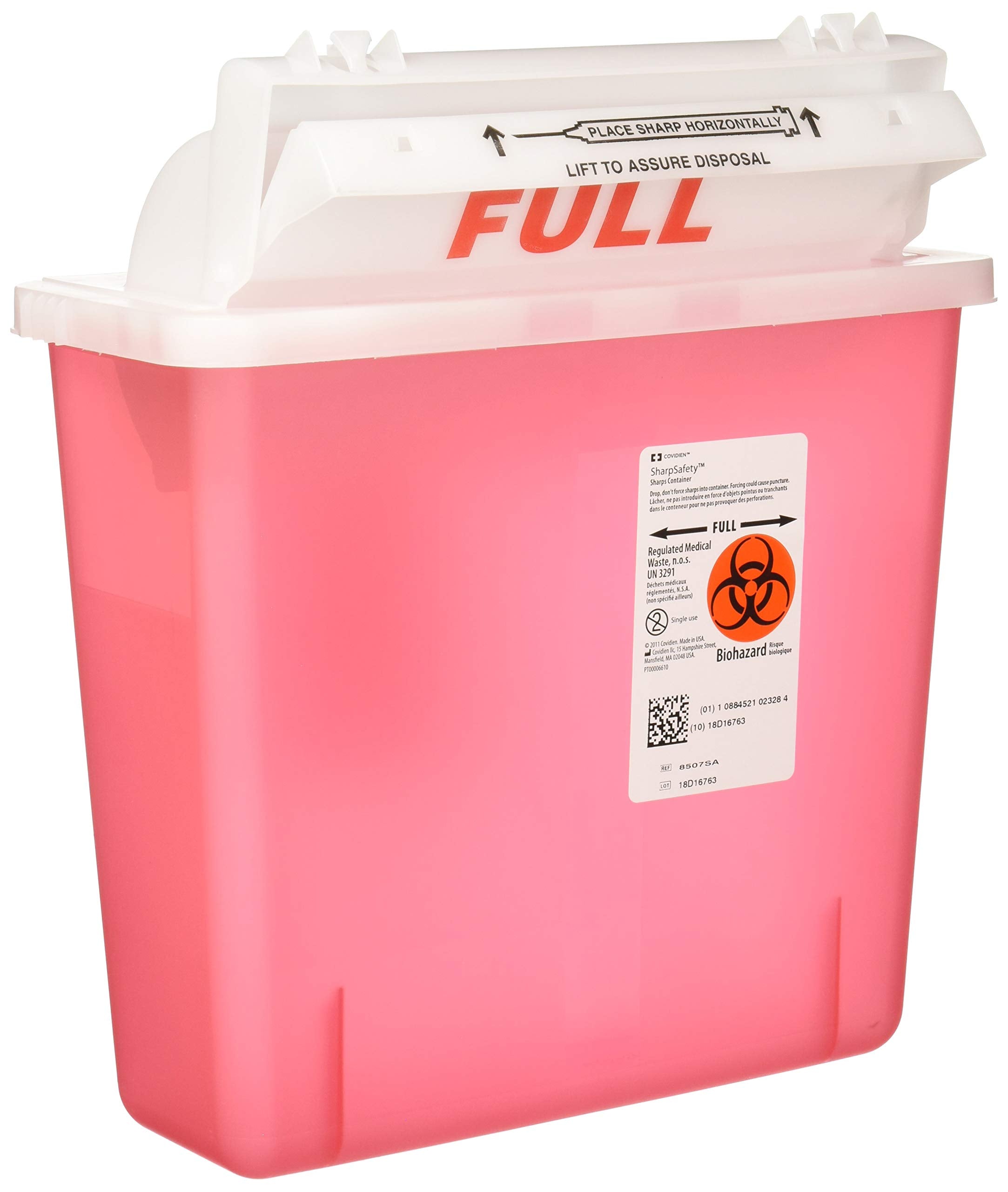 8507SA- Container Sharpstar In-Room Mailbox Lid Red 5qt Ea by, Kendall Company (1)