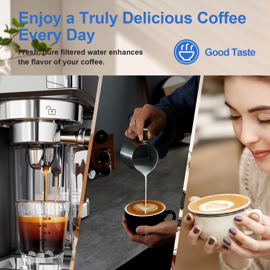 BREAUILL Espresso Coffee Water Replacement Filters Compatible with Philips Coffee Machine, Replacement Water Filter Compatible with Saeco AquaClean CA6903 (4PCS)