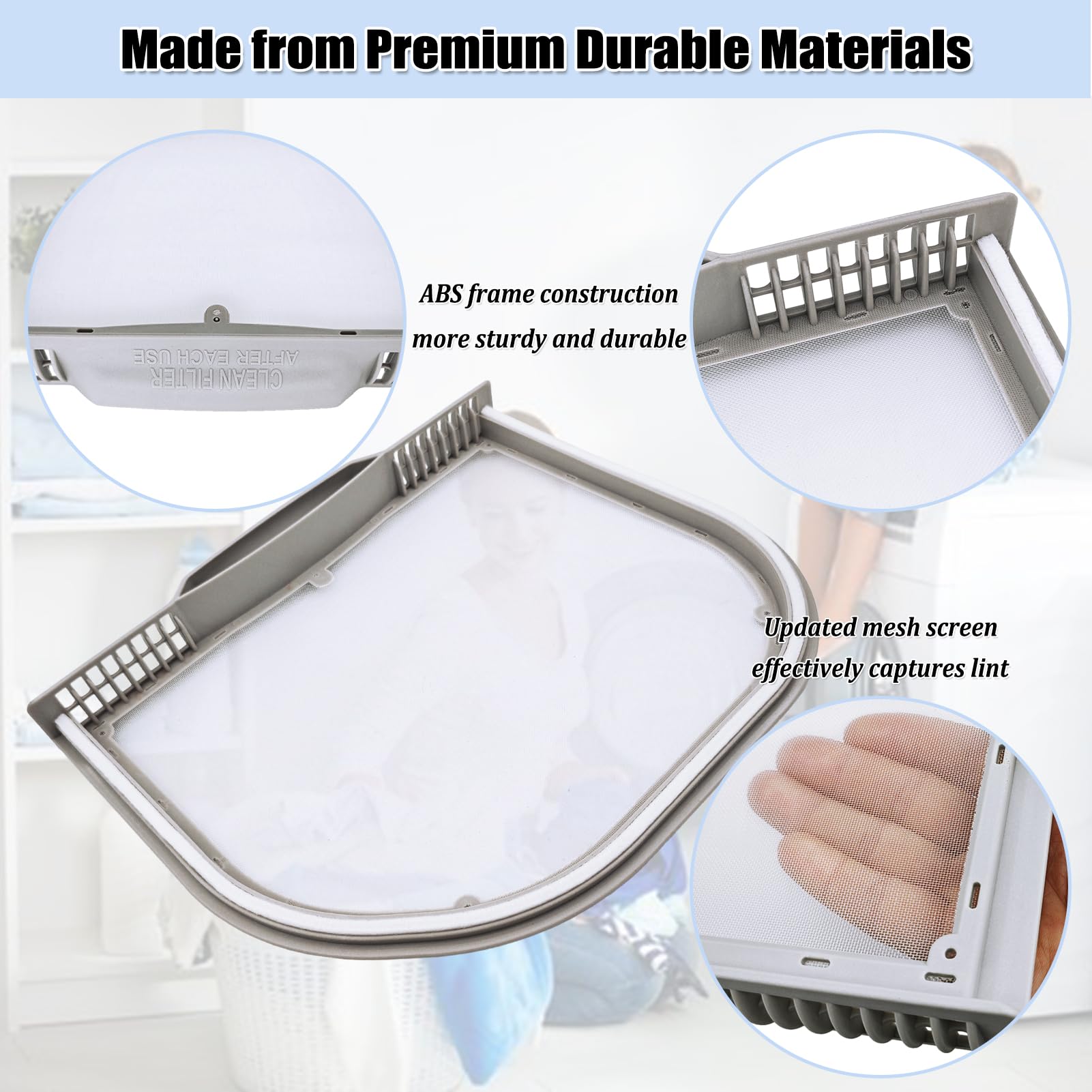 5231EL1001C Dryer Lint Filter for LG Dryer, Lint Screen Trap for Kenmore Dryer Lint Trap Filter Replacement Parts AP5248138 PS3527575