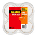Scotch Long Lasting Shipping, Packing, and Storage Tape, 48 mm x 50 m, 4 -Pack