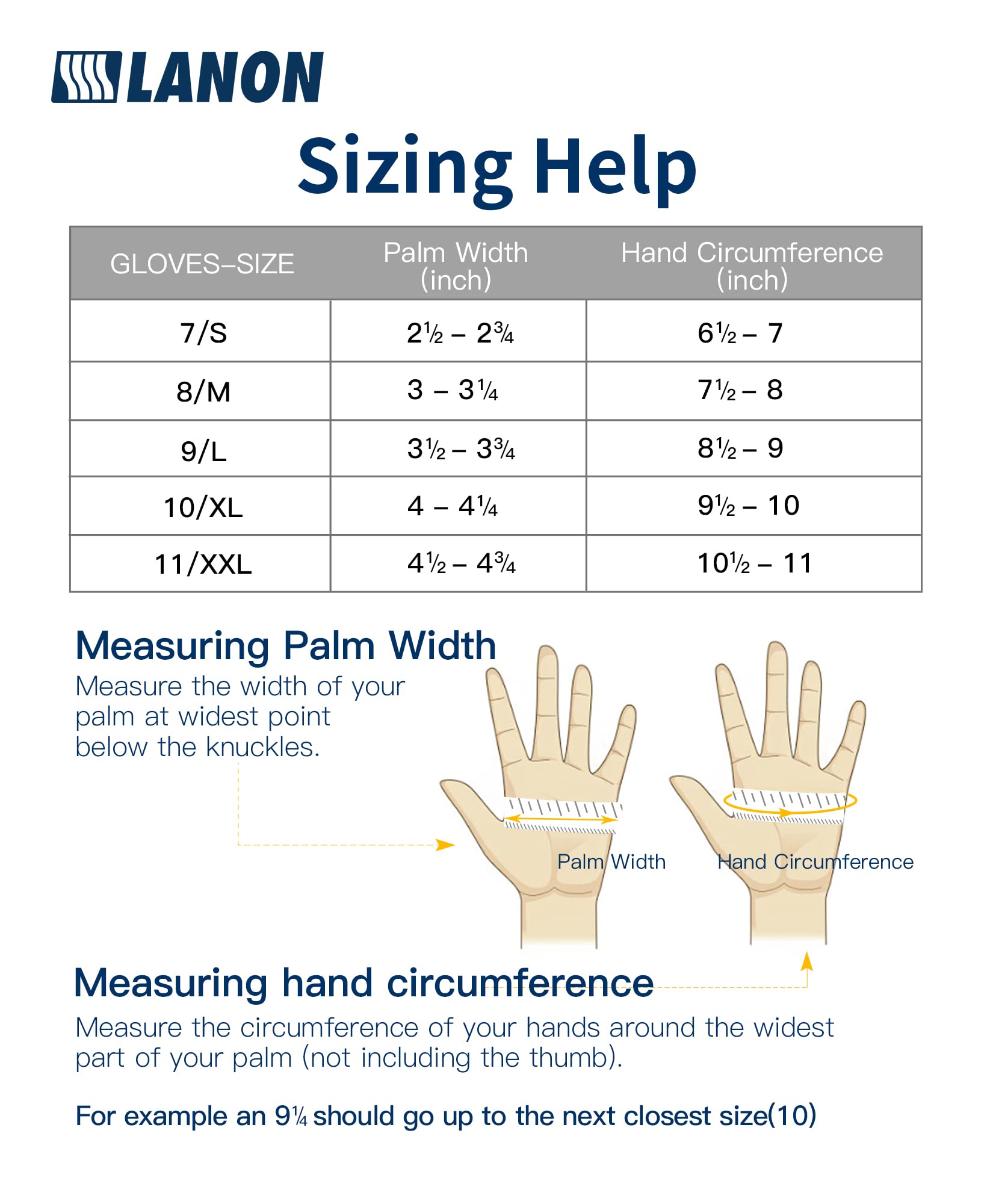LANON 6-mil Black Nitrile Disposable Gloves, Food-Safe, Powder-Free, Heavy-Duty, Textured Fingertips, Latex-Free, Large
