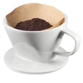 ELEFOCUS Porcelain Coffee Dripper, Filter Cone (White)