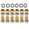 6 Pack Garden Hose Repair Kit with Stainless Clamp, Water Hose Mender Female and Male Hose Connector with Clamps, Fit 5/8" and 3/4" Rubber Garden Hose
