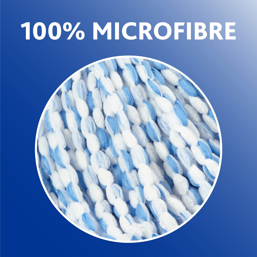 Vileda SuperMop and Bucket Set with 1 Extra Refill | Extendable Handle | Made of 100% Microfibre | Machine Washable Mop Head