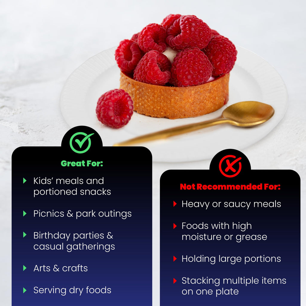 Hygloss Products Paper Plates - Uncoated White Plate - Use for Foodware, Events, Activities, Crafts Projects and More - Environmentally Friendly - Recyclable and Disposable - 9-Inches - 200 Pack