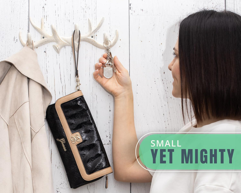 Comfify Vintage Cast Iron Deer Antlers Wall Hooks Antique Finish Metal Clothes Hanger Rack w/Hooks - 4.5"x1.5" - in Antique White