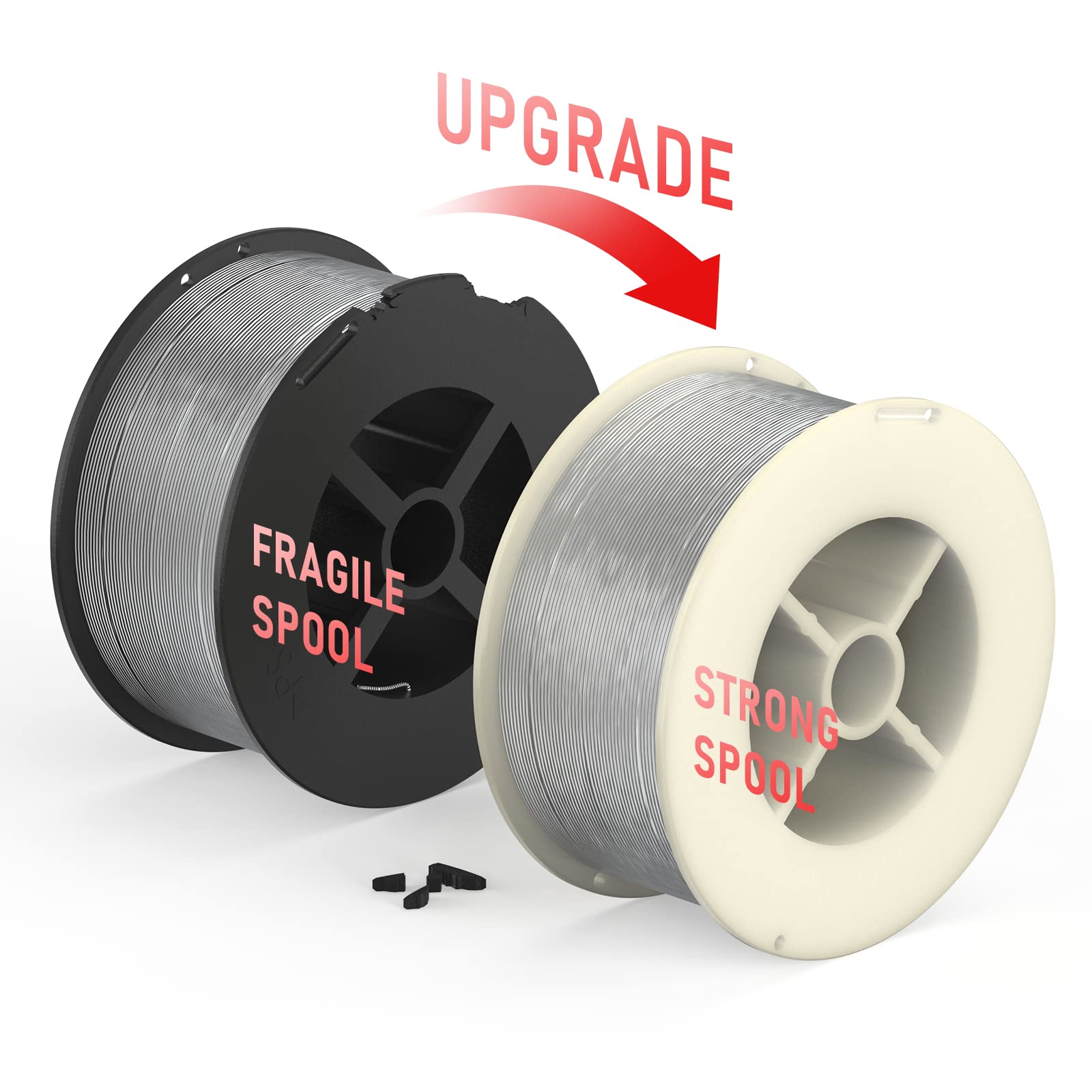 YESWELDER Flux Core Gasless MIG Wire, E71T-GS Mild Carbon Steel .030-Inch Diameter 2-Pound, Strong ABS Plastic Spool Welding Wire