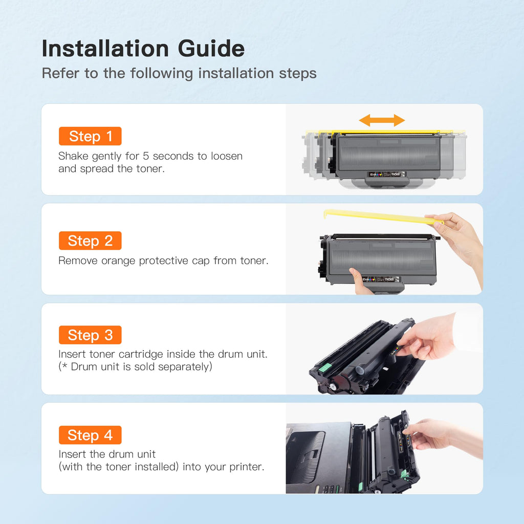 TN-360 Toner Cartridges 2 Pack Compatible Replacement for Brother TN360 TN-360 TN330 for DCP-7040 DCP-7030 MFC-7840W HL-2140 MFC-7340 MFC-7440N HL-2170W HL-2150N Printer High Capacity BlackTN360 Toner