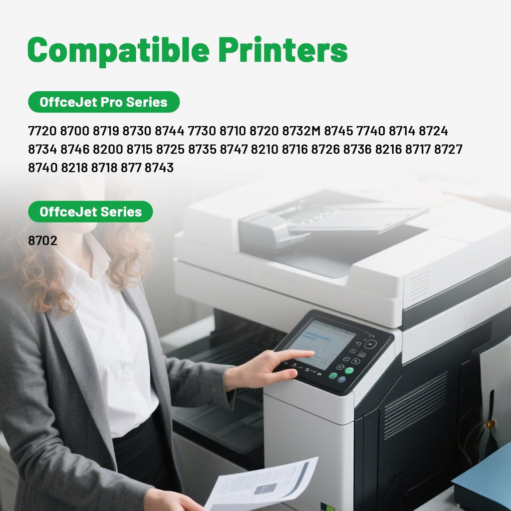 952XL Ink Cartridges (Latest Chip) Compatible Replacement for HP 952XL 952 XL Ink Cartridges for HP OfficeJet 8702 OfficeJet Pro 7720 7740 8210 8216 8710 8715 8720 8725 8728 8730 8745 Ink (4 Pack)