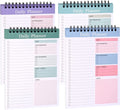 Daily Planner Notepad, 4 Pack To Do List Notepad, 52 Pages, Undated Planner and Organizer, A5, Daily Tasks Planner, Office Schedule Agenda