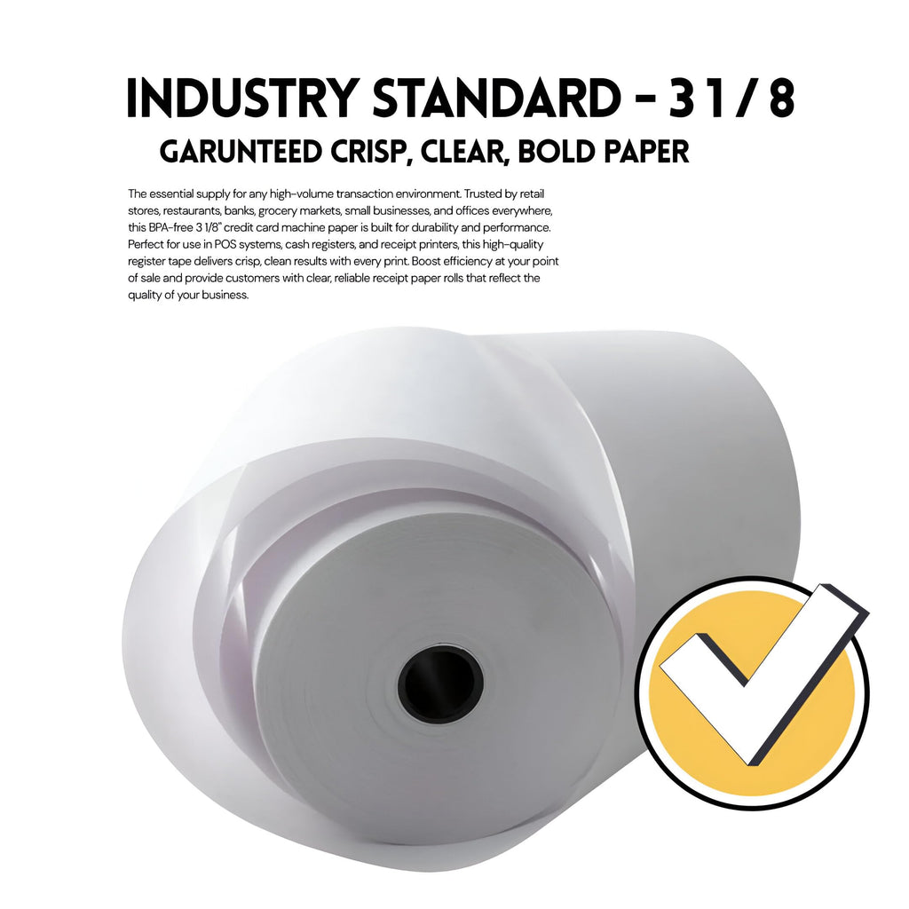 (10 Rolls) 3 1/8" x 230ft Thermal Paper Rolls- BPA Free 80mm, Receipt Paper Rolls for POS Systems, Cash Register, Square Terminal, Clover, Epson TM-T88V, Star TSP100III