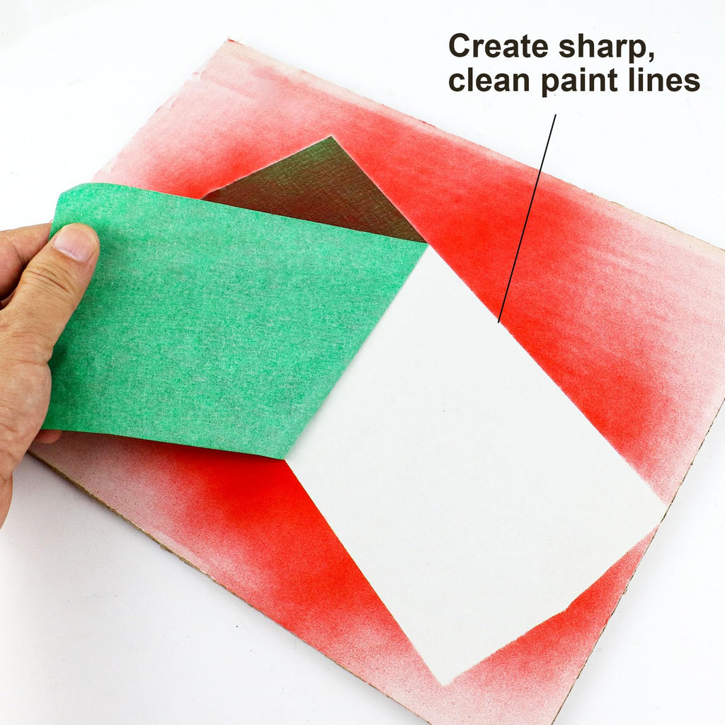 BOMEI PACK Wide Green Painters Tape 3inch x 55yds, 3D Wide Masking Tape for General Painting and Laser Cutting