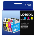 LC401XL Ink Cartridge Replacement for Brother LC401 LC401XL Ink Cartridges Work with MFC-J1170DW J1010DW J1012DW Printer (Black, Cyan, Magenta, Yellow, 4 Pack)