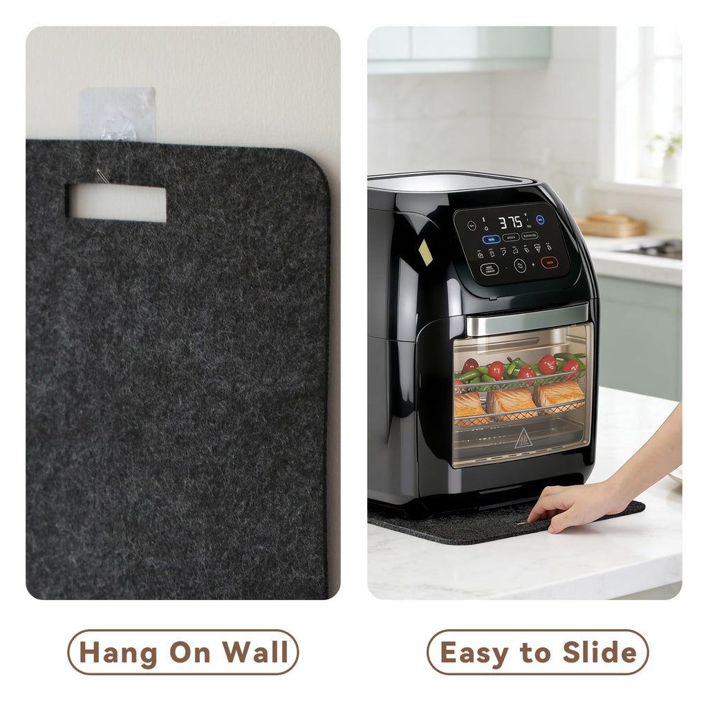 Heat Resistant Mat for Air Fryer with Sliding Function, 2 Pcs 12*14 in Heat Resistant Pad Sliding Caddy Countertop Protector Mat Compatible with Cosori Air Fryer 5 QT 5.8 Qt, Ninja Air Fryer