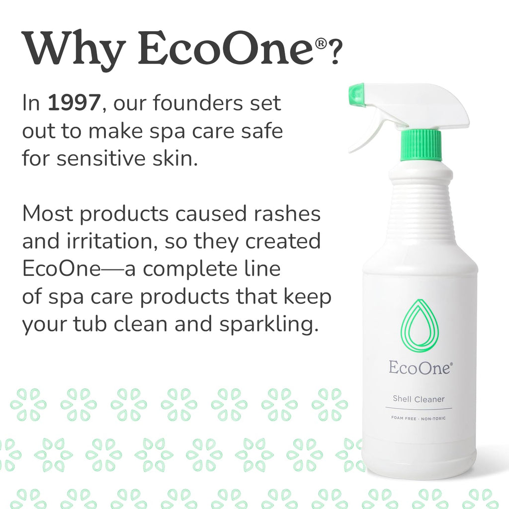 Filter Cleaner by EcoOne | All-Natural Spa & Hot Tub Filter Cleaner | Foam-Free, Chlorine-Free, & Phosphate-Free Spa Filter Cleaner | Prolongs Filter Life and Leaves No Residue, 8 Oz