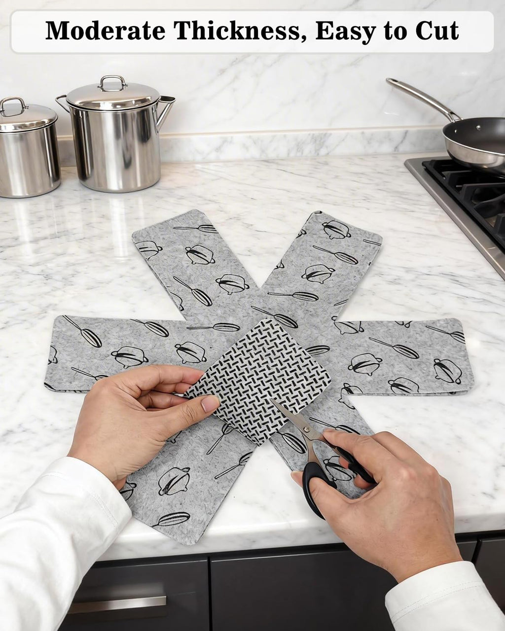 XUTONG Pot and Pan Protectors, Set of 12 and 3 Different Size, Cookware Protector Set/Pots and Pans Dividers/Pans Separator Anti-Slip to Avoid Scratching or Marring When Stacking