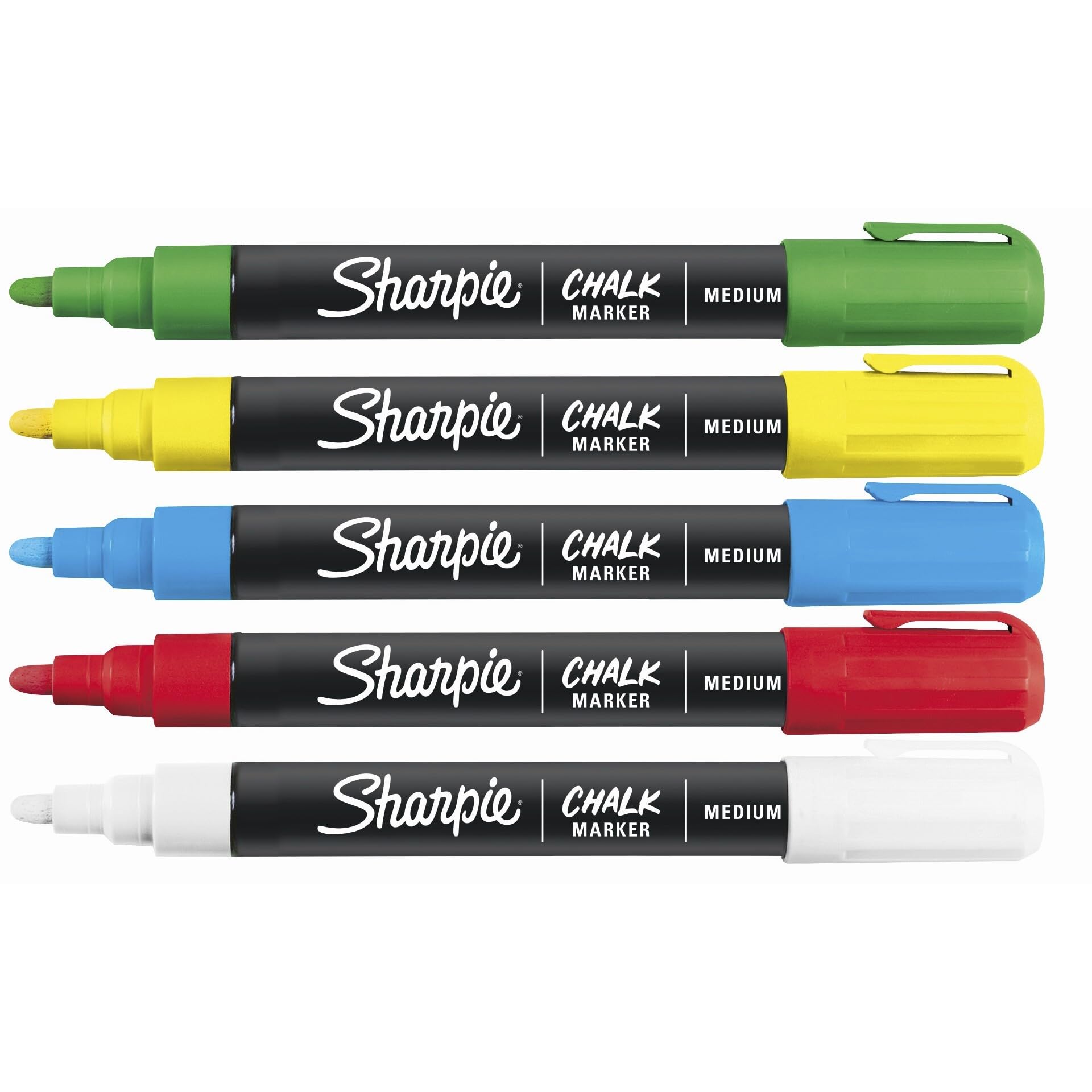 Sharpie Chalk Markers, Wet Erase Markers, Assorted Colours, 5 Count