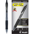 Pilot G2 Retractable Premium Gel Ink Roller Ball Pens, Fine Point, Black Ink, Dozen Box (31020)