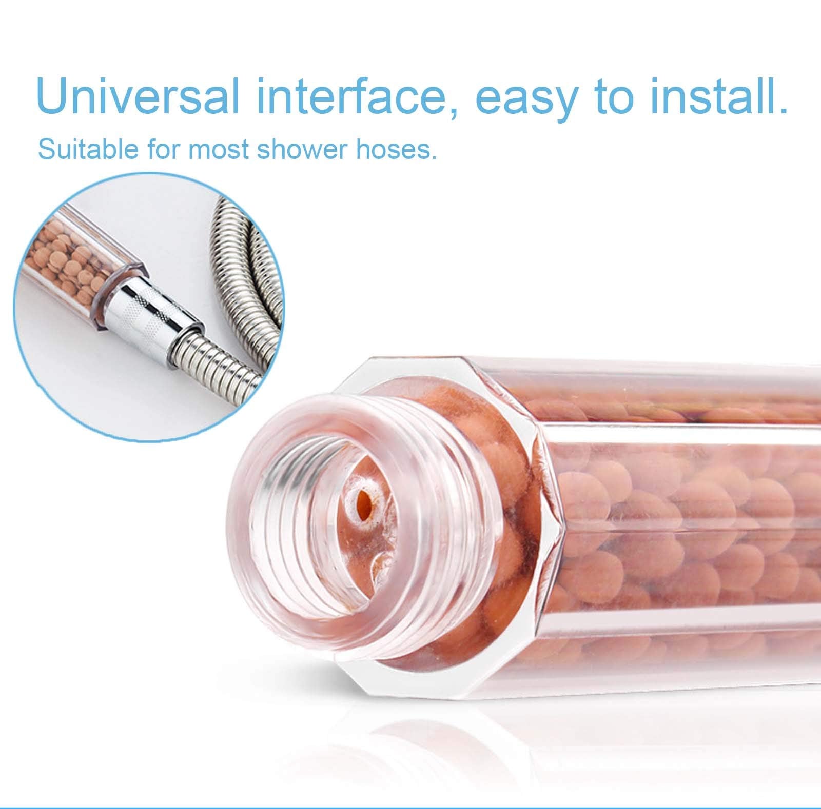 Shower Head, High Pressure Boosting Water Saving, Led Shower Head with 7 Colour Changing, Handheld Shower with Ionic and Stone Filter for SPA