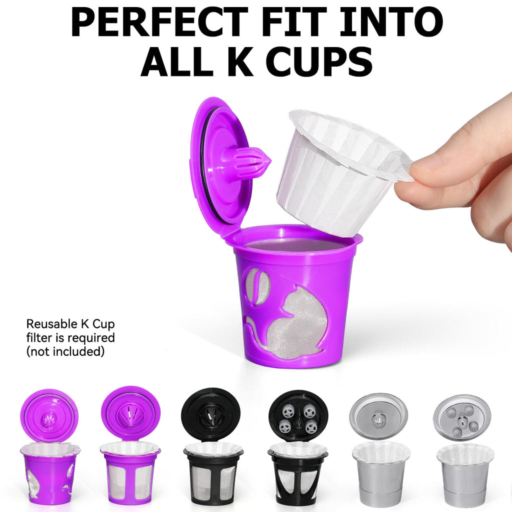 300 Count Fanativita K Cup Coffee Filters Disposable, Compatible with All Reusable K Cups (White)