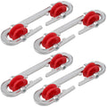KEILEOHO 4 Pack Aluminum Clothesline Spreader, Pulley Clothesline Accessories, Plastic Wheel Splitter for Heavy Loads and Long Clothesline, Silver