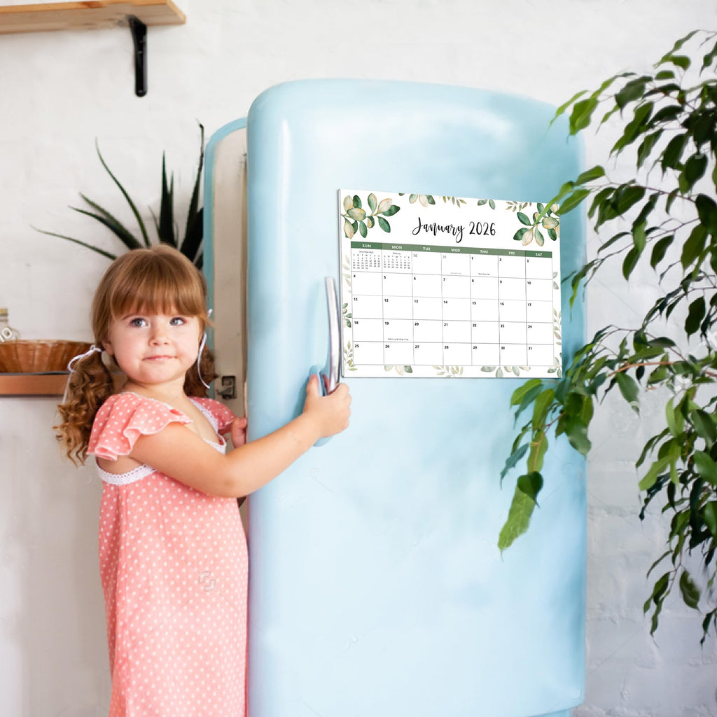Magnetic Calendar for Fridge 2025-2026 - Fridge Calendar Runs From Jul 2025 to Dec 2026 - Refrigerator Calendar Perfect for Planning, Organizing, and Scheduling Your Life (15 x 12 Inches)