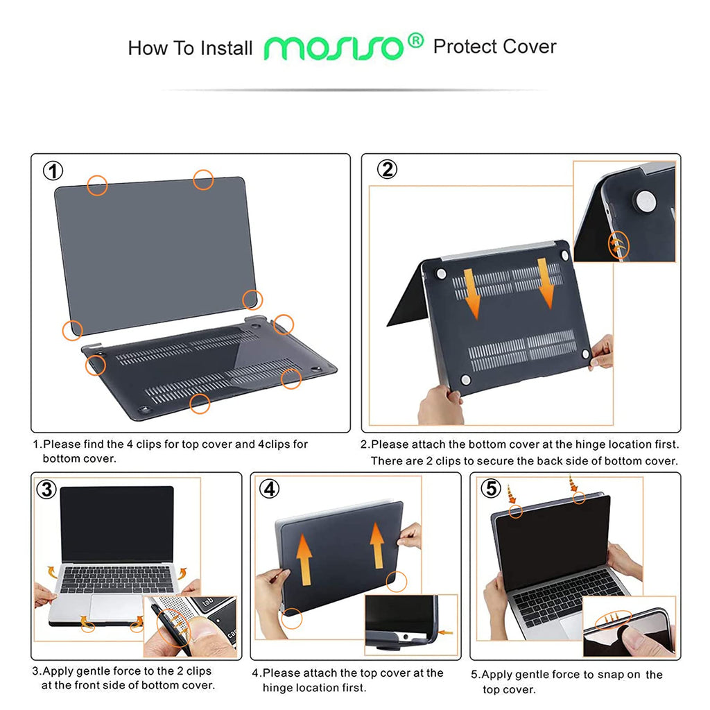 MOSISO Compatible with MacBook Air 13 inch Case M1 Chip 2021-2018 Release A2337 A2179 A1932, Plastic Hard Shell&Keyboard Cover&Screen Film&Storage Bag for MacBook Air 13.3 inch Case, Midnight Green
