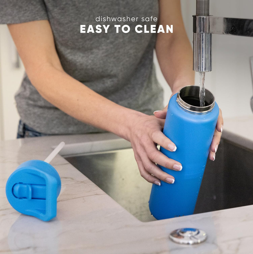 Simple Modern Water Bottle with Straw Lid | Vacuum Insulated Stainless Steel Metal | Reusable Leak Proof BPA-Free Flask for Sports Gym | Summit Collection | 30oz, Violet Dreams