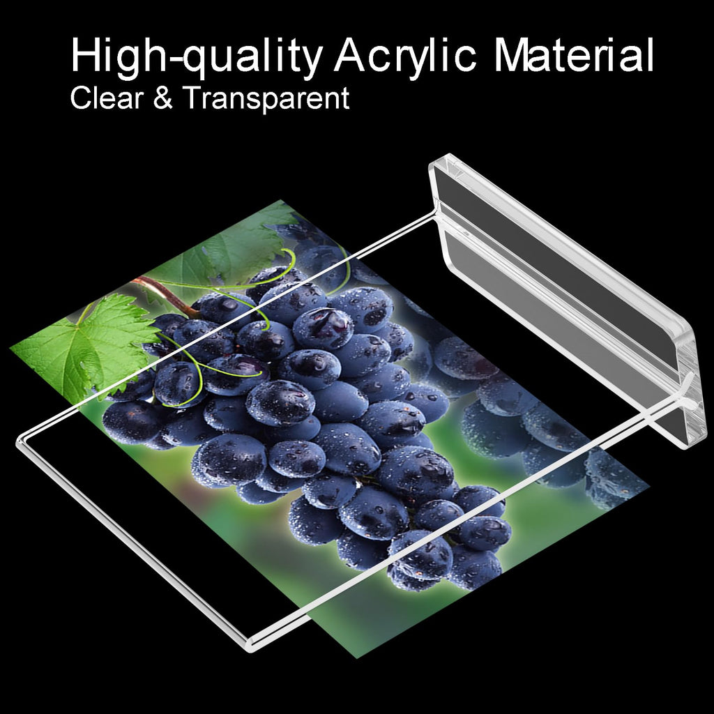 BlueValley 8.5x11 Acrylic Sign Holder Vertical, 6 Pack Clear Table Menu Signs Holder Plastic Paper Display Stand Double Sided Picture Frame Desktop Acrylic Stands for Office, Home, Restaurant, Retail, Show Fair
