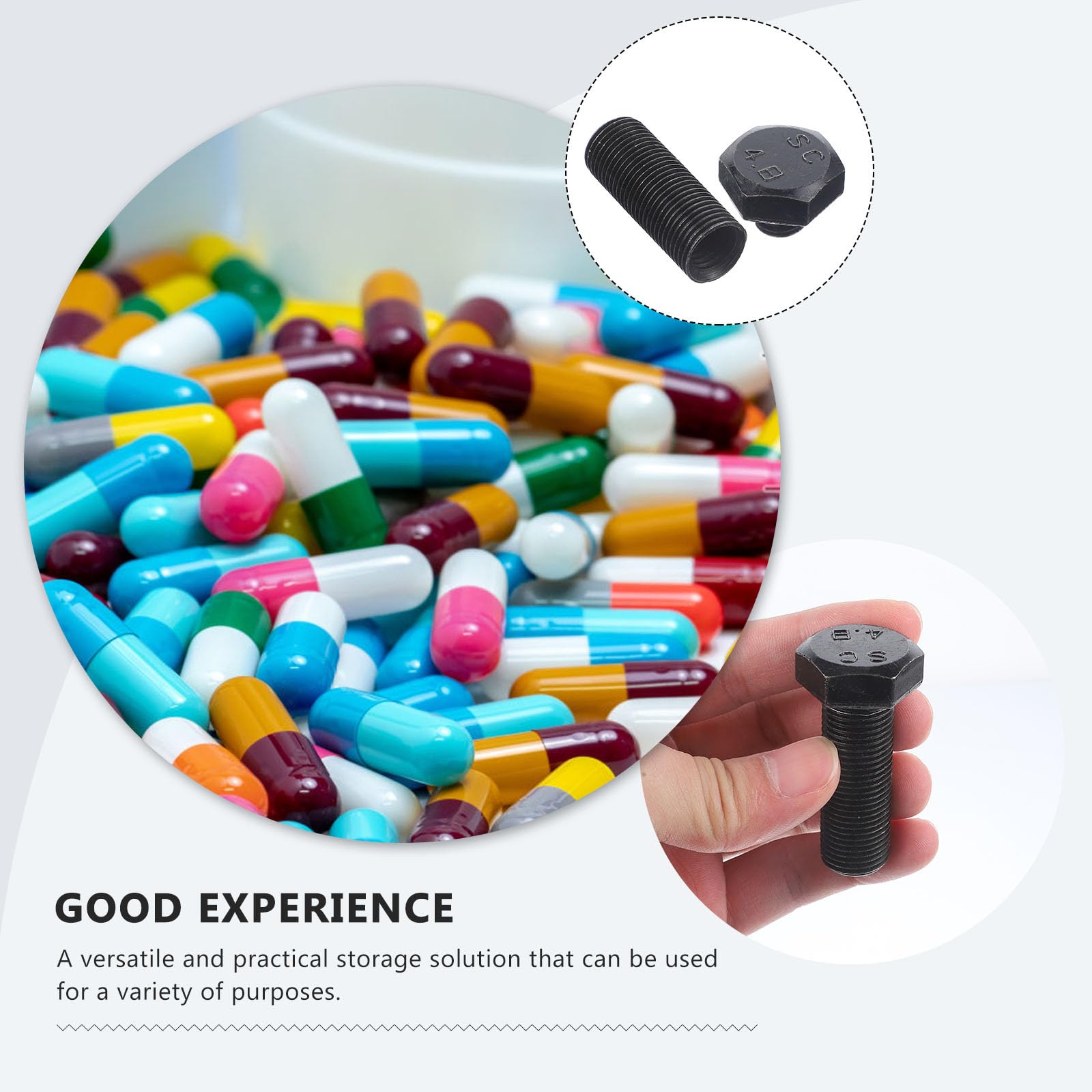 Gadpiparty Bolt Shaped Storage Box Realistic Screw Hiding Container Hidden for Outdoor Camping and Secure Small Item Storage