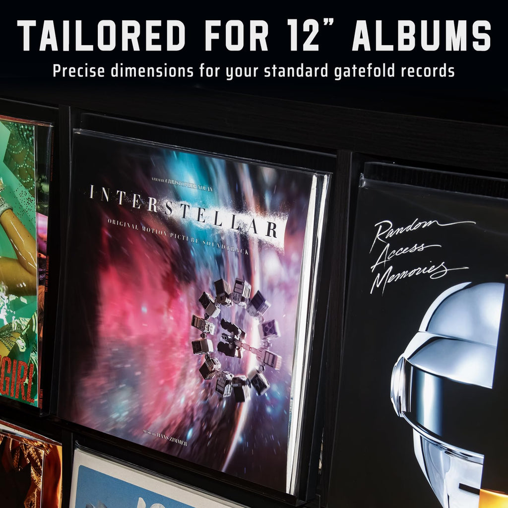 Gatefold Record Sleeves Albums Covers: 12 inch Vinyl Record Outer Sleeves 3 Mil Plastic Clear LP Protective Sleeves, 25pcs