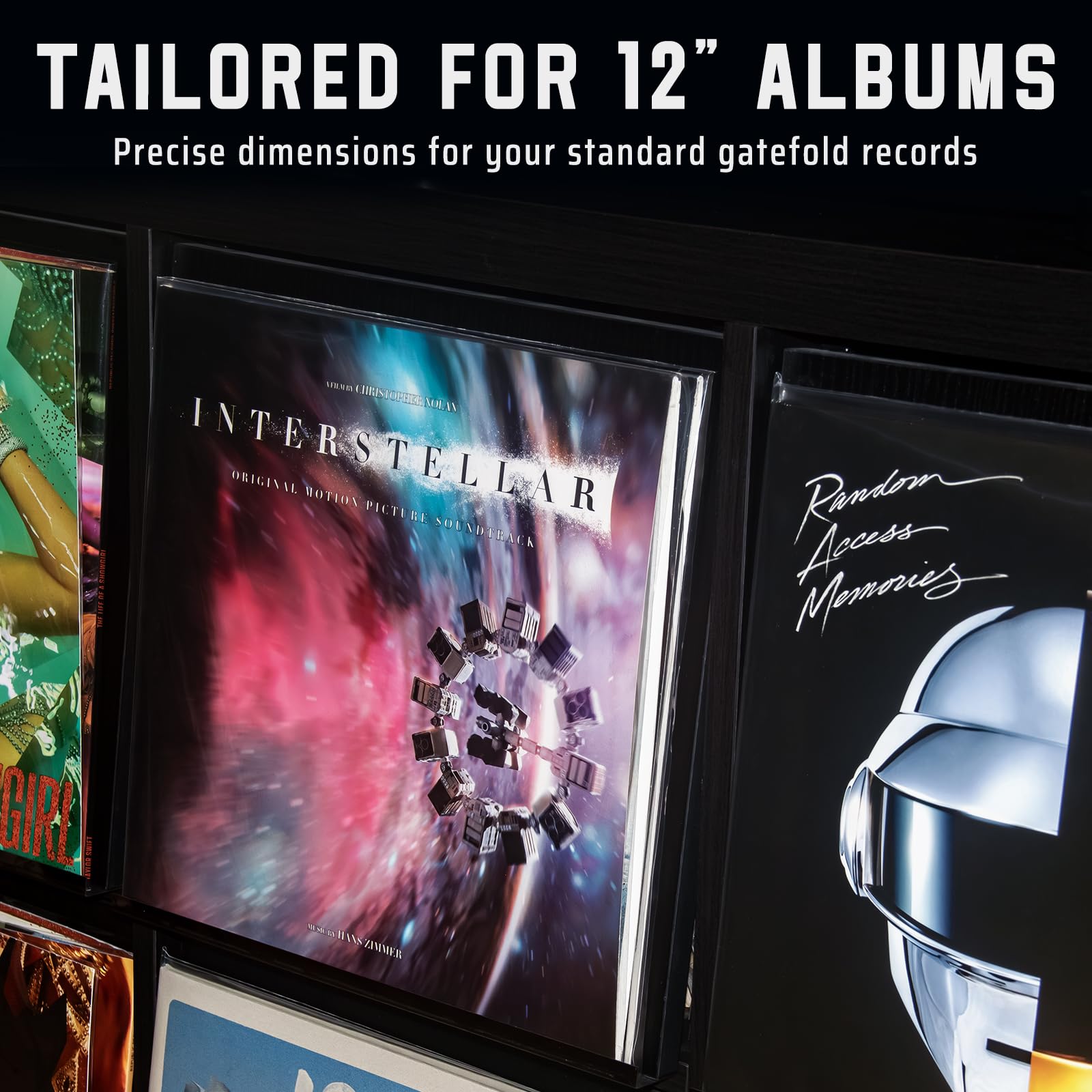 Gatefold Record Sleeves Albums Covers: 12 inch Vinyl Record Outer Sleeves 3 Mil Plastic Clear LP Protective Sleeves, 50pcs