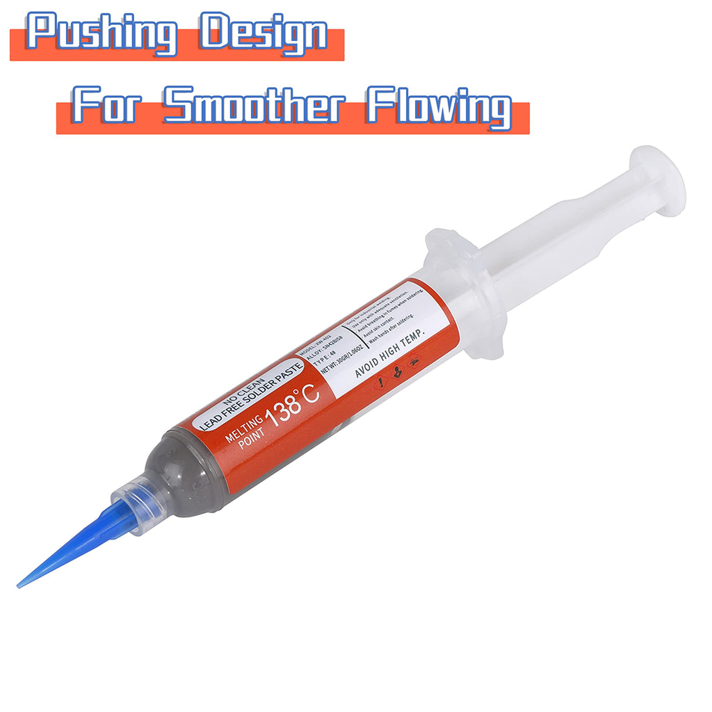 Wonderway Sn42/Bi58 T4 Lead Free Solder Paste No Clean, 138℃ Melting Point (30g)