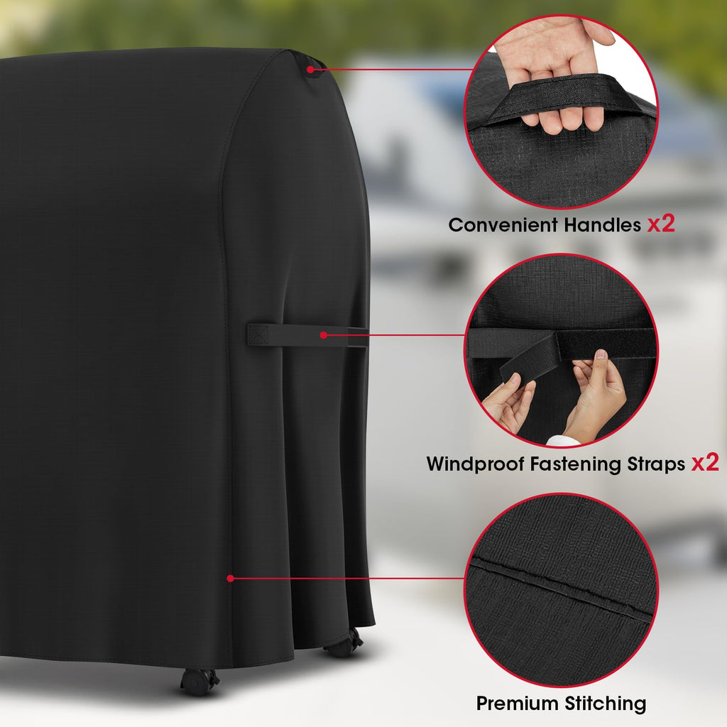 Unicook 7105 BBQ Cover for Weber Spirit 210 Gas Grills, 30 Inch 2 Burner Barbecue Grill Cover with Unique Waterproof Vinyl and Polyester Lining, Durable Housse BBQ for Outdoor Grill, Basic Version