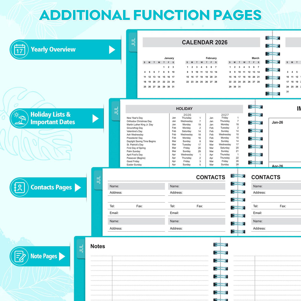 Planner 2026-2027 – Agenda 2026-2027: Planner Weekly and Monthly from July 2026 to June 2027, 8.5" x 11", 2026-2027 Calendar Planner with Monthly Tabs, Flexible Cover, Thick Paper, Inner Pocket for School Office Supplies(Green)