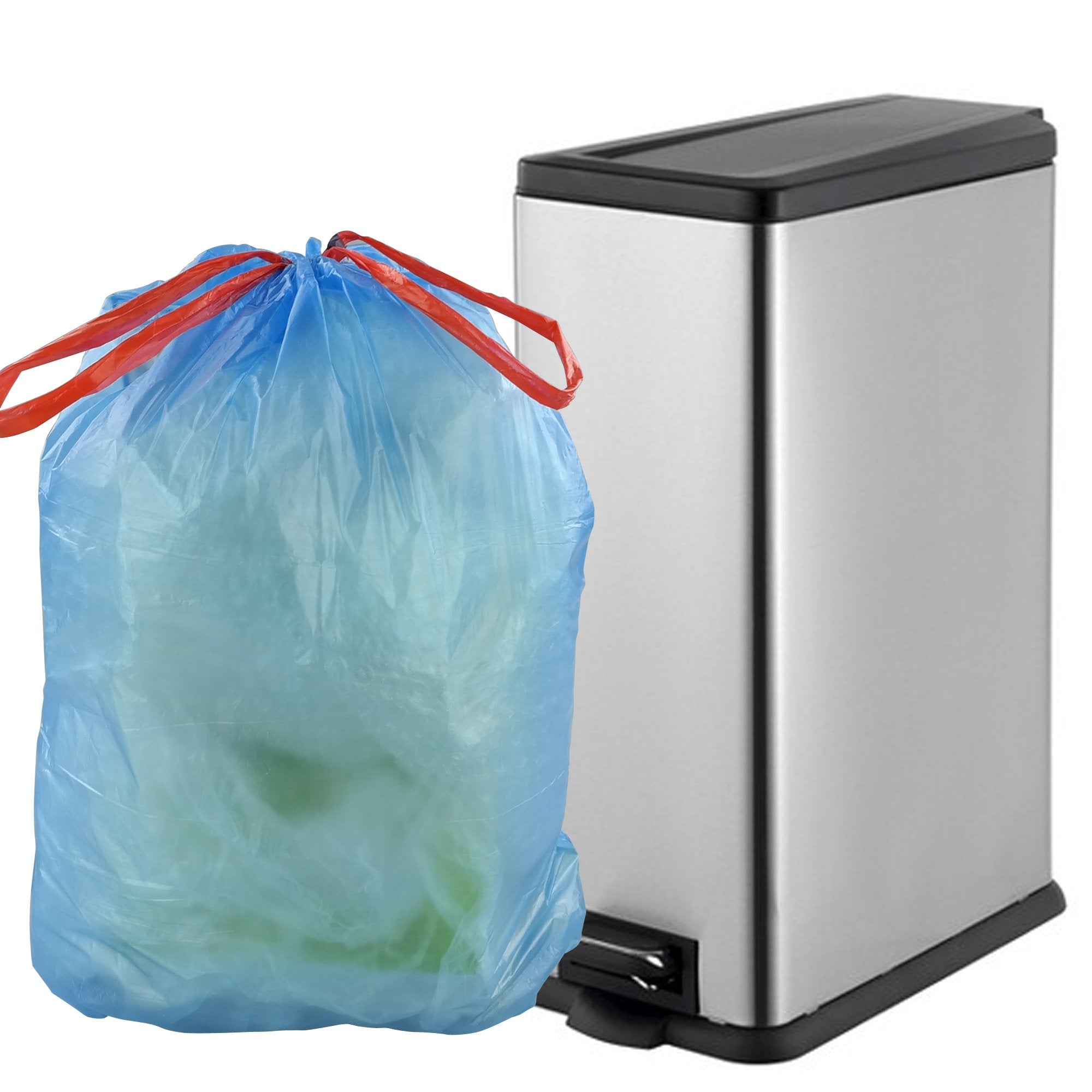 Fiazony 8 Gallon Medium Garbage Bags, Drawstring Trash Bag, 100 Bags