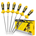 TARIST 6PCS Chainsaw File with Handle - Includes 5/32", 3/16", 7/32" Round Files, Professional Chain Saw Sharpening Files