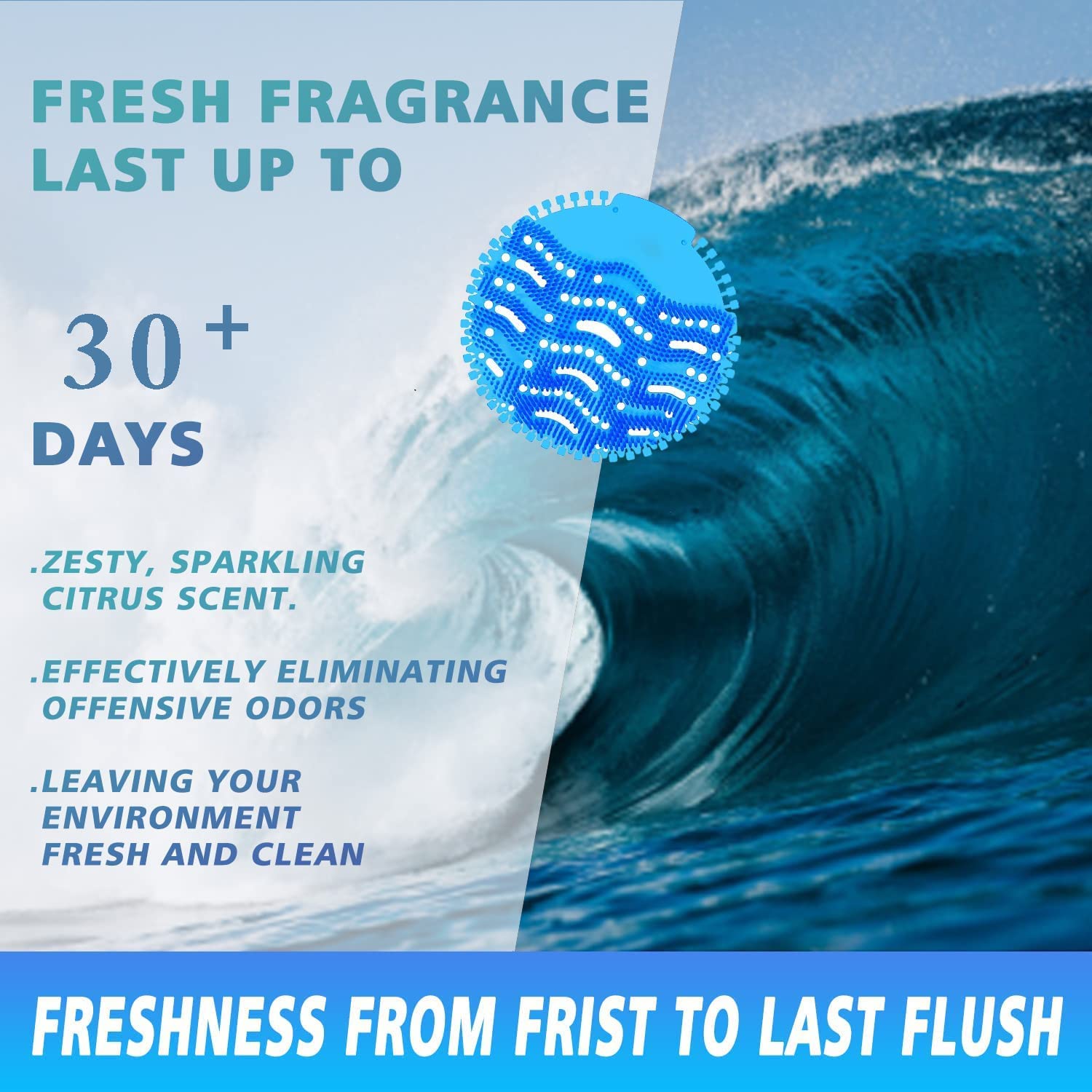 10 Packs Urinal Screens Deodorizer, Urinal Cake Anti-Splash&Odor Freshener – Ideal for Schools, Bathrooms, Restrooms, Office